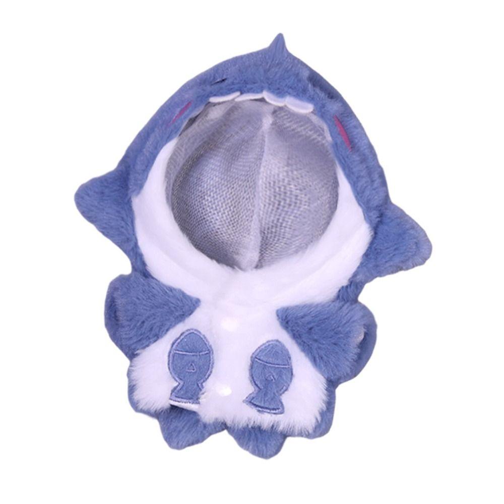 20 см пальто с изображением акулы, розовые, синие миниатюрные плюшевые толстовки, подарочная кукольная одежда, хлопковые мягкие куклы