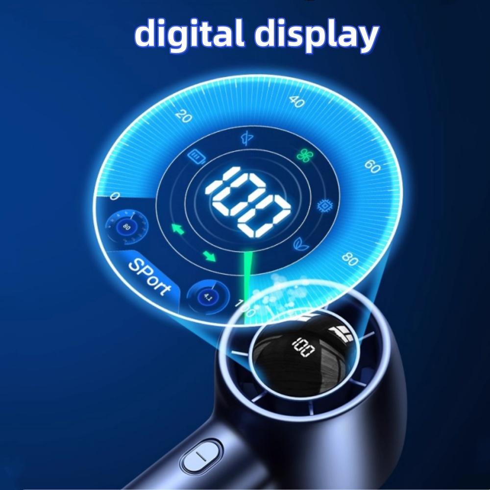 Цифровой дисплей 100 скоростей турбовентилятор уличный мини-ручной вентилятор портативный настольный вентилятор для офиса общежития