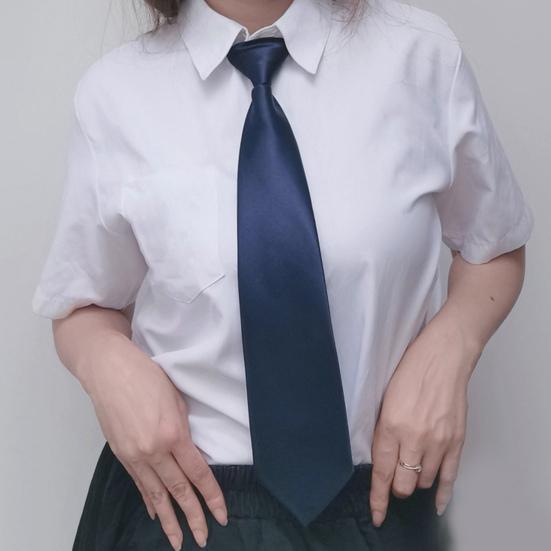 Women Neck Tie Zipper Closure Adjustable Easy Wear Necktie Business Wedding Party Formal