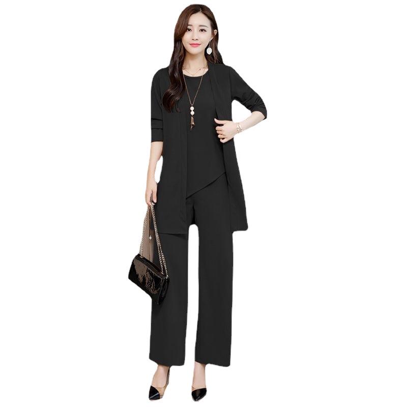 Trendy Plus Size Women's Slimming Three-Piece Set – Spring/Autumn 2025