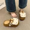 Кошка педали k женский это зима ty Birkenstocks платформа сумка голова тапочки женский милый
