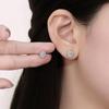 Классические серьги-гвоздики с муассанитом, женские, из стерлингового серебра S925, простая закрепка на шесть зубцов, высококачественный стиль для хряща.