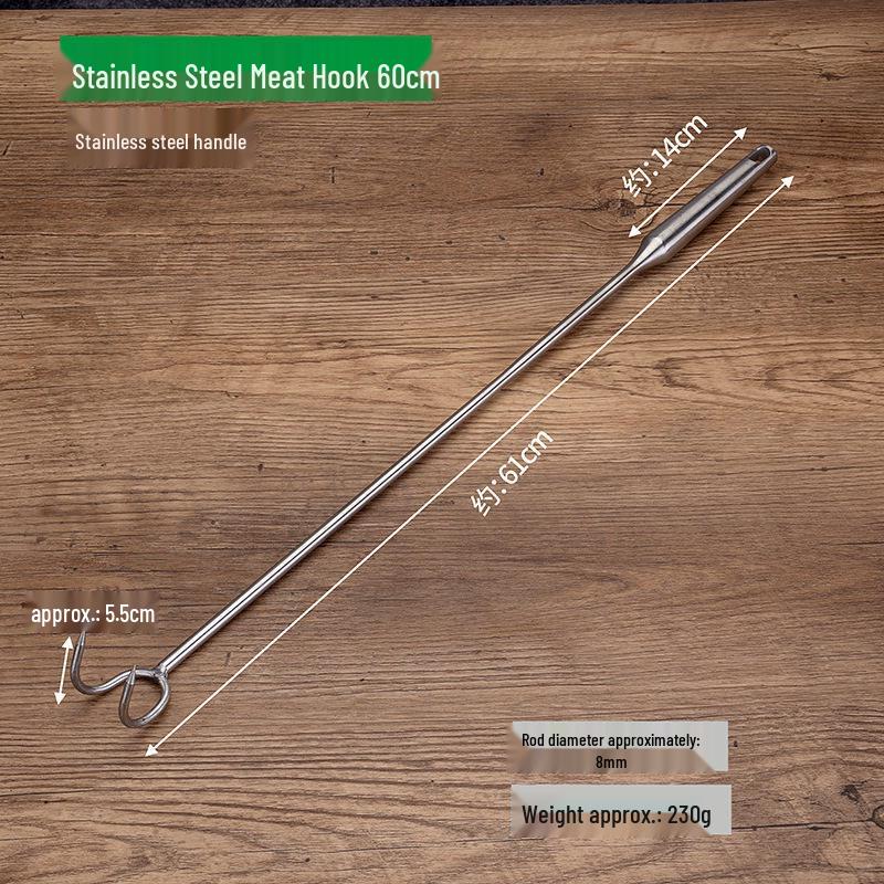 Крюк для тушеного мяса из нержавеющей стали с ручкой как у ножа - термостойкий для кухонного использования