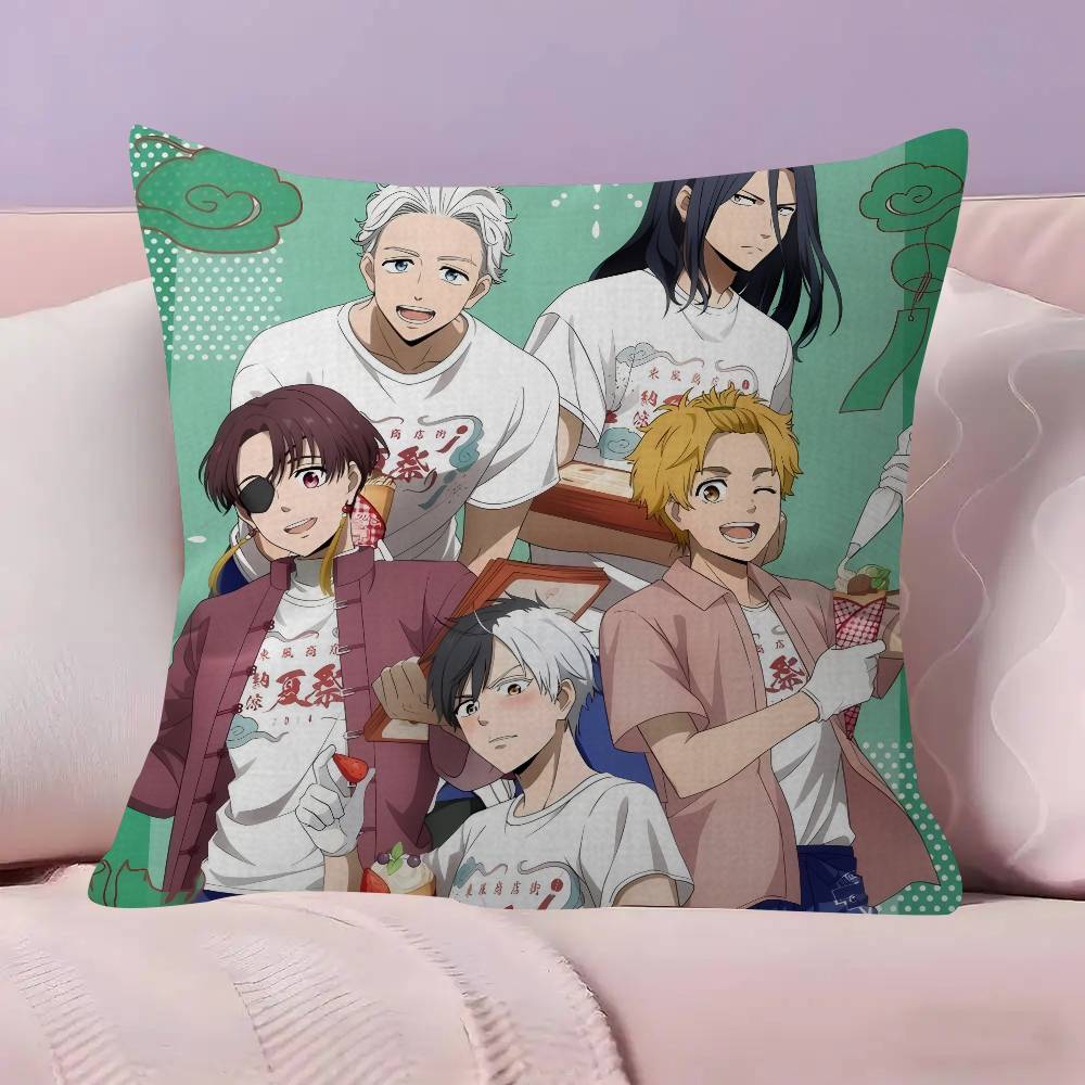 Japanese Anime Wind Breaker Pillow Cushion Cover Pillowcase Living Room Sofa Home Decor