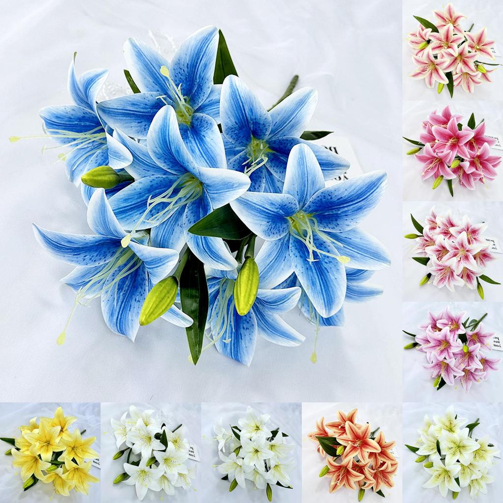 Искусственный цветок Лилия Lilium Brownii Var Viridulum, Репродукция с 3D-печатью, Для дизайна интерьера и в качестве подарка