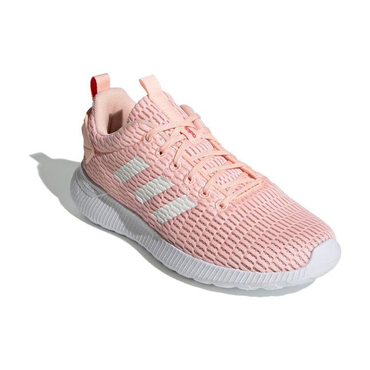 Adidas Женские кроссовки Neo Cloudfoam Lite Racer Climacool Retro Breeze с амортизацией, низкие, для повседневной носки, розовые/белые, F36756