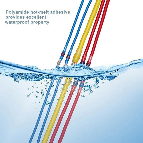 Термоусадочные стыковые обжимные клеммы, водонепроницаемые электрические стыковые соединители с уплотнением под пайку, комплект клемм для сращивания проводов и кабелей