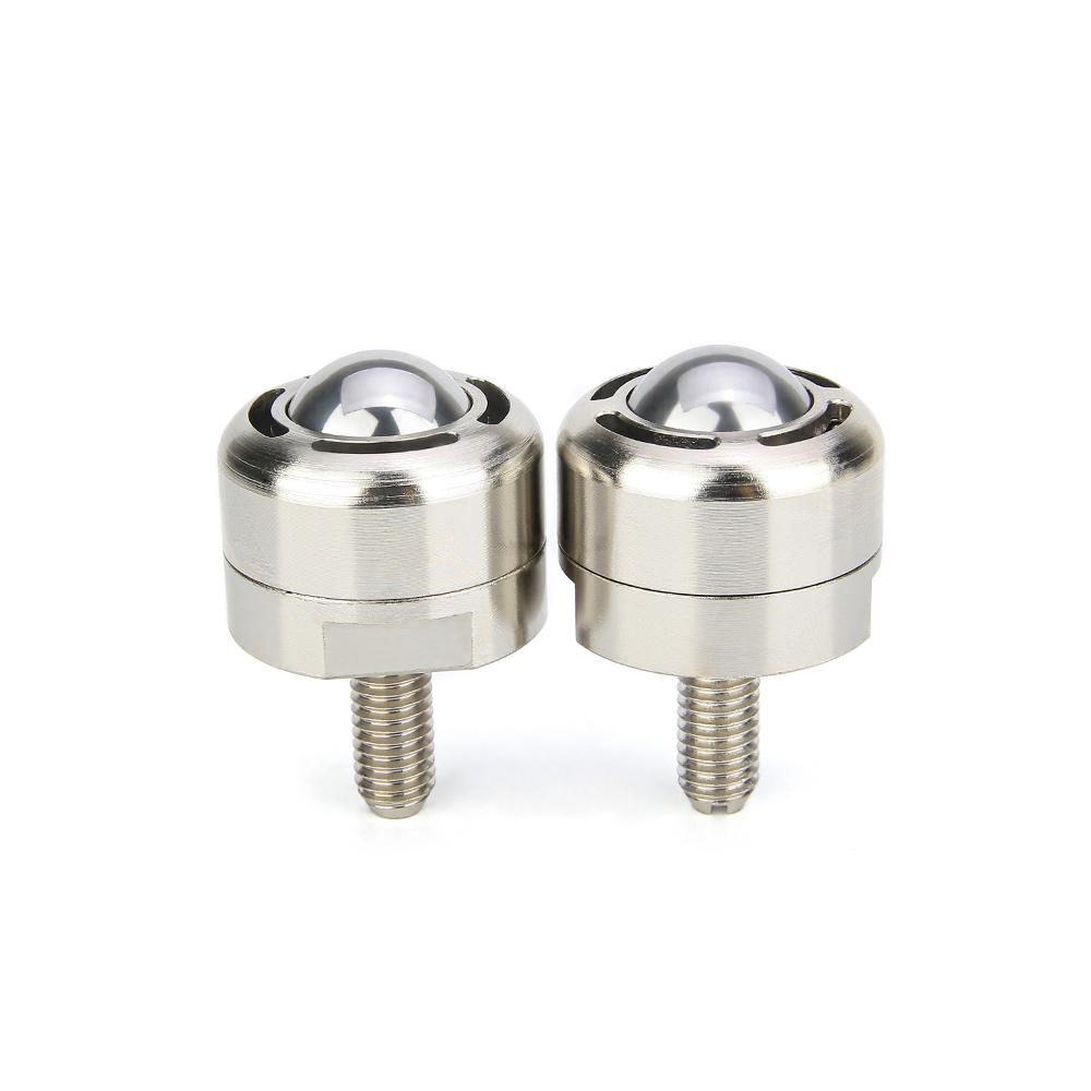 Шариковые ролики высокой грузоподъемности с резьбовым стержнем и пылезащитным отверстием, углеродистая сталь, шариковые транспортные единицы