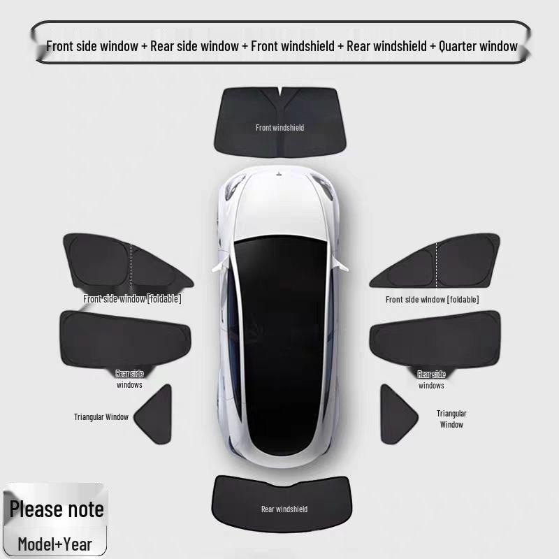 Занавески для боковых окон кемпинга на природе для Tesla Model Y Renew 3 - Защита от солнца и теплоизоляция