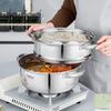DePolina 304 Stainless Steel Double Layer Steamer & Soup Pot
