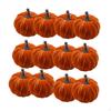 12 Pieces Artificial Velvet Pumpkins Fake Thanksgiving Small Centerpiece Autumn Mini