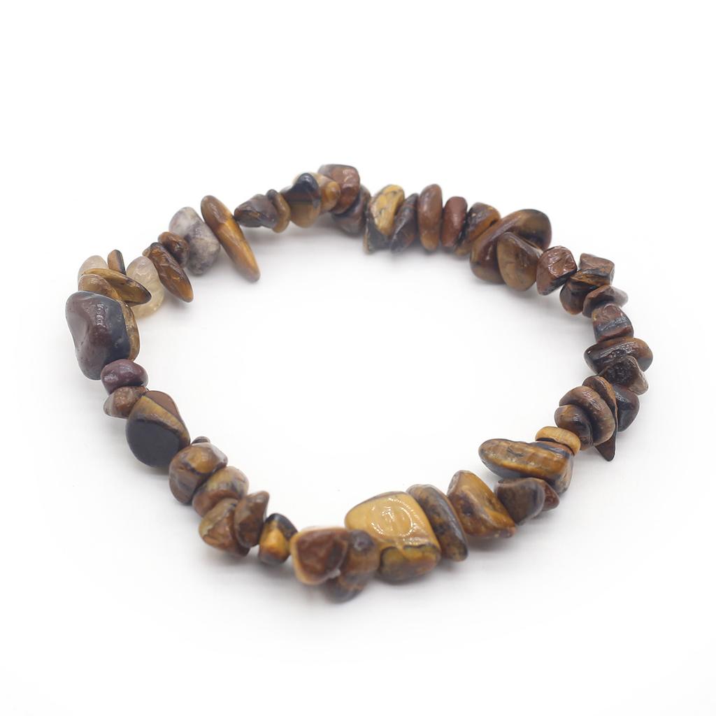 1 шт., браслет из натурального камня, нерегулярный кристалл, аметист, агат, флюорит, синяя бирюза, опал, браслеты для женщин и мужчин, ювелирные изделия 19 см