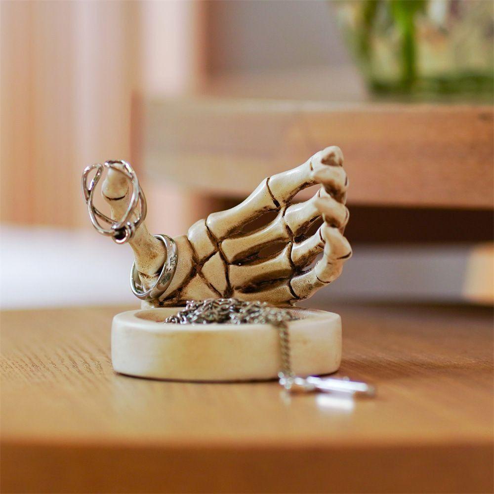 Простой подсвечник в виде руки скелета из смолы, уникальный готический подсвечник ручной работы, изысканная статуэтка скелета на Хэллоуин