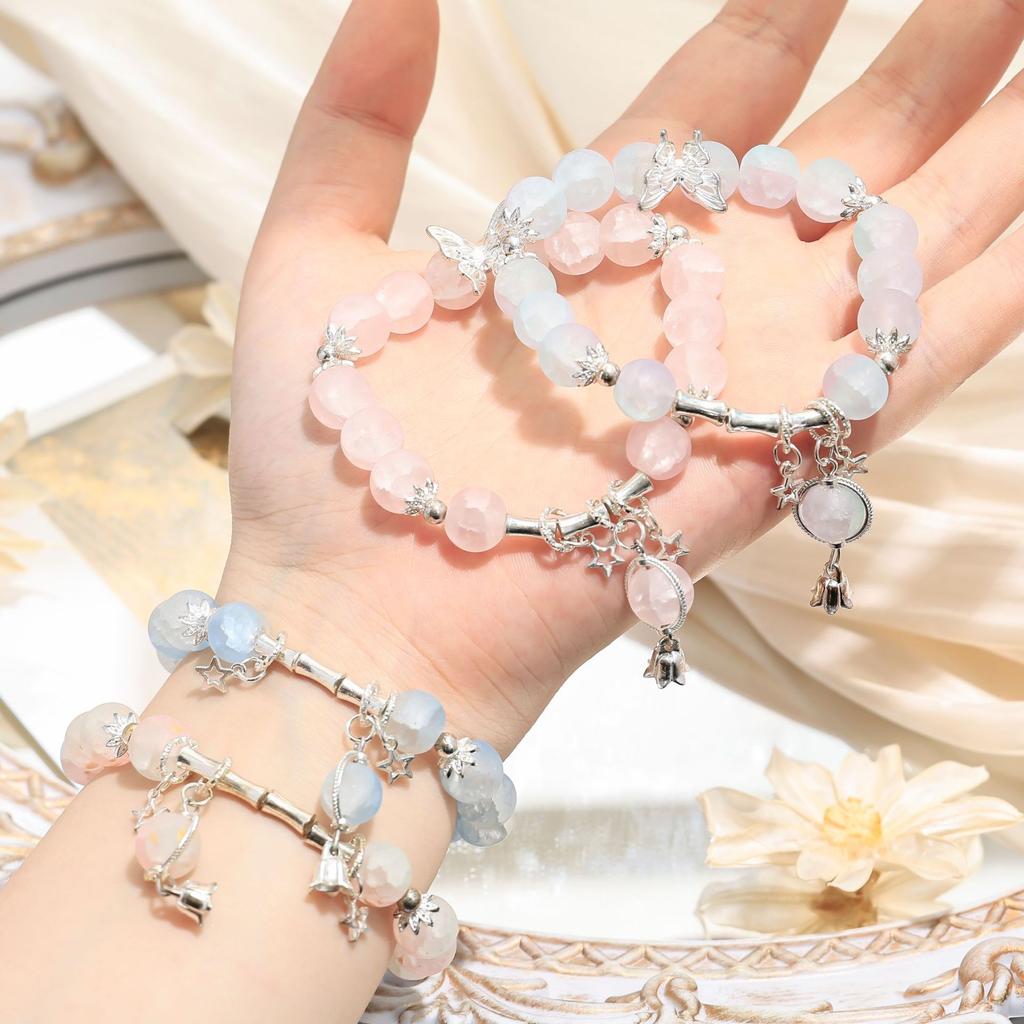 Браслет из звездного стекла «Новая Луна» женский ins нишевый дизайн бабочка звезда подруга студентка браслет премиум будуар