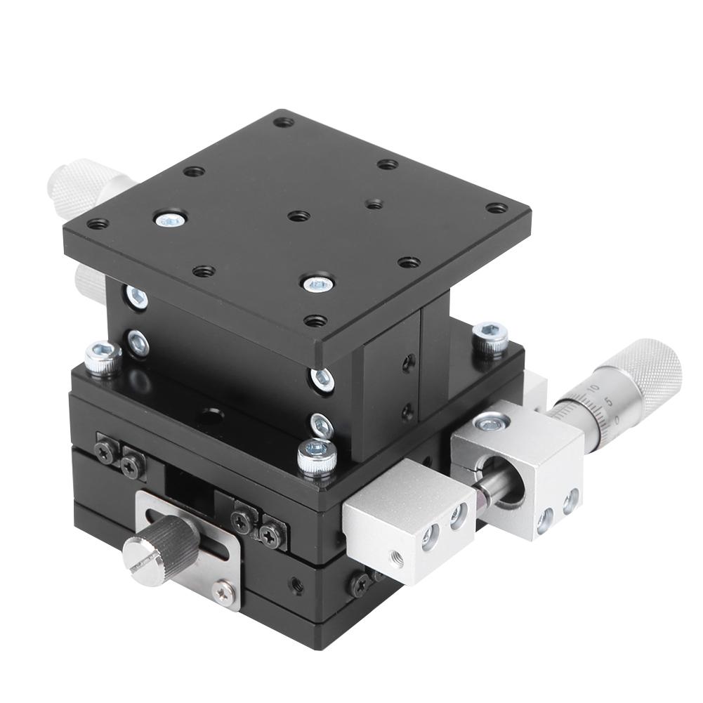 LD60-LM XYZ 3-осевой ручной линейный столик для подстройки и позиционирования, 60 x 60 мм
