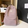 School Bag Junior High School Female High School Student Backpack Travel Solid Color Large Capacity Backpack