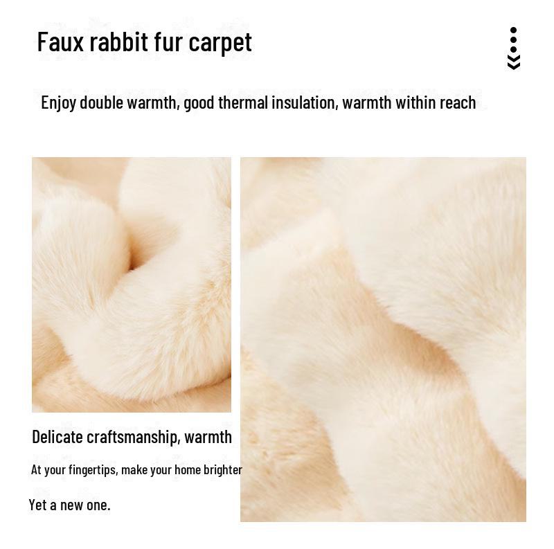 Ковер из искусственного меха кролика Bubble Velvet – толстый пух для гостиной, спальни и татами, идеально подходит для осени и зимы.