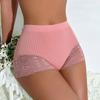 Женское бесшовное кружевное нижнее белье с прострочкой, с высокой талией, для контроля живота, сексуальные шортики-бойфренды с эффектом лифтинга ягодиц, больших размеров