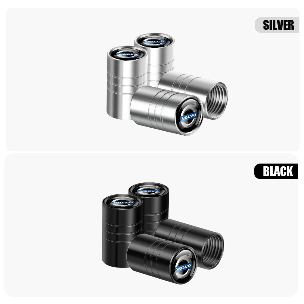 4pcs Metal Wheel Tire Valve Air Stem Cap Covers For Volvo R design xc60 v60 s60 v40 v50 s40 s80 c30 xc40 xc70