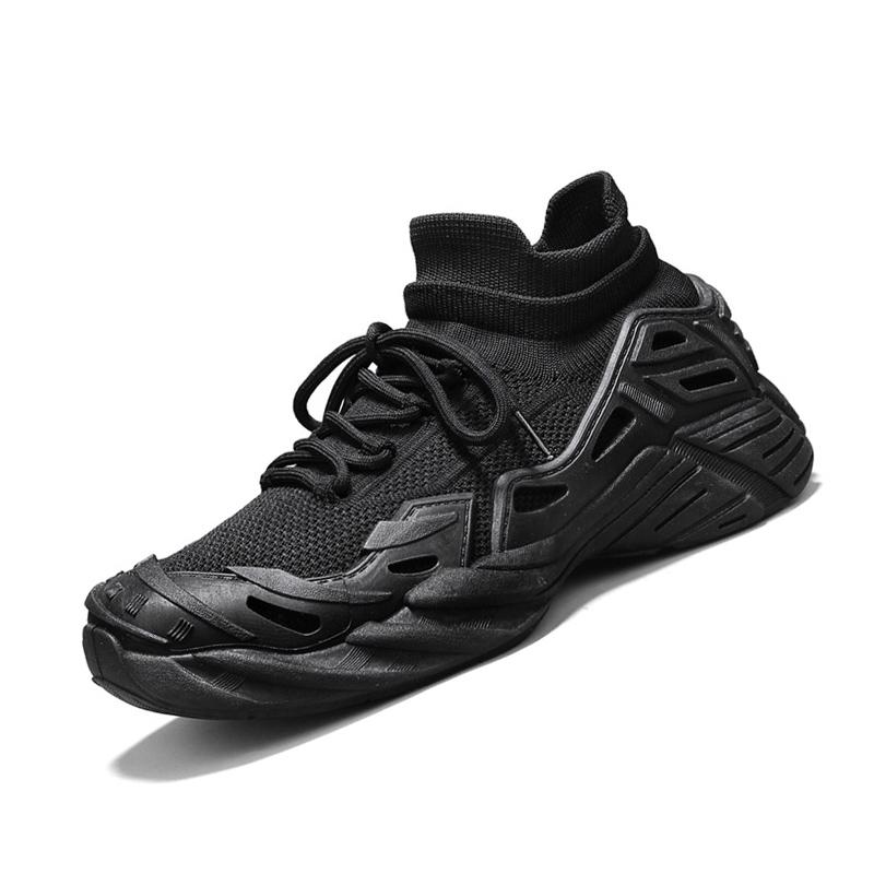 2025 Breathable Women Men's Mesh Shoes Thick-soled Sports Casual Shoes Anti-slip Outdoor Sports Shoe Knitted Socks Casual Shoe