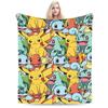 Pokemon Characters Plush Blankets Kids  Flannel Throw Blanket For Couch Bed Warm Soft Custom Quality Bedspread Gift Idea