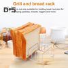 Stainless Steel Bread Rack 8-Slot Toast Holder for Air Fryer Rectangle Toast Rack for Kitchen Rust-Proof Bread Cooling Rack Multipurpose Toast Stand