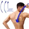 2-In-1 Men Back Shaver with Silicone Long Handle Bath Shower Body Back Scrubber Hair Trimmer Ergonomic Manual Wet Dry Hair Remover Tools