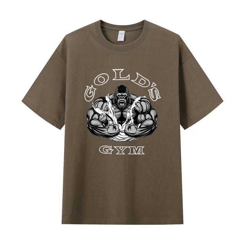 Летняя мужская футболка высокого качества из хлопка с короткими рукавами и принтом, женская футболка, модная спортивная рубашка, повседневный топ для бега