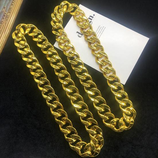 Мужское ожерелье с большой цепью в стиле хип-хоп из смолы, преувеличенное геометрическое колье-чокер для коктейльной вечеринки