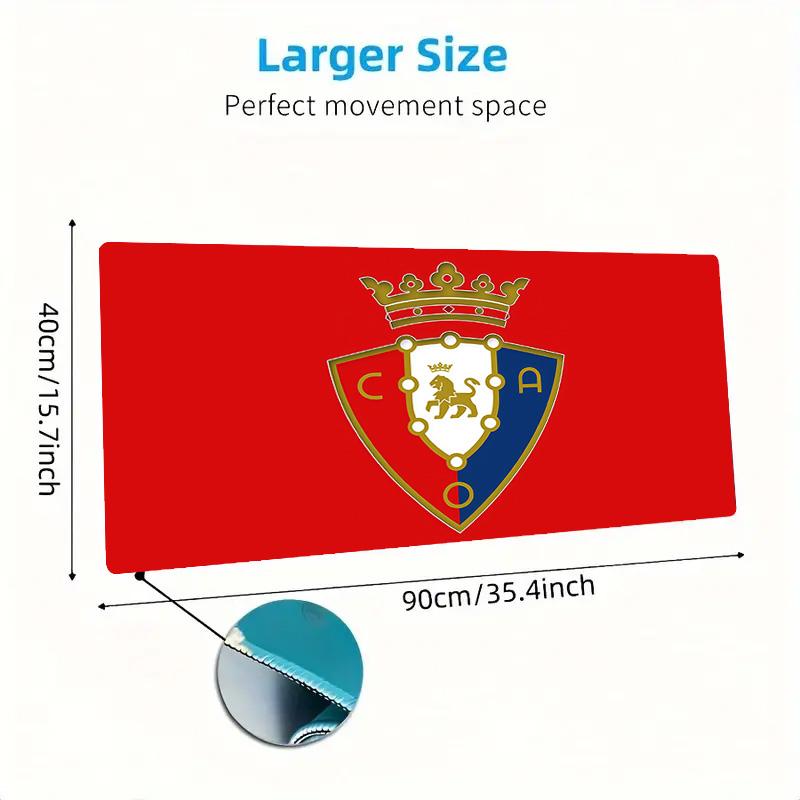 CA Osasuna Print Cushion Non-slip Laptop Tablet Big Mousepad XXL Mat Mini PC Playmat With Lock edge
