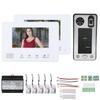 Home Video Doorbell 2-Wire System 7in 2 Monitors Fingerprint Password IC Card Unlock Night Vision