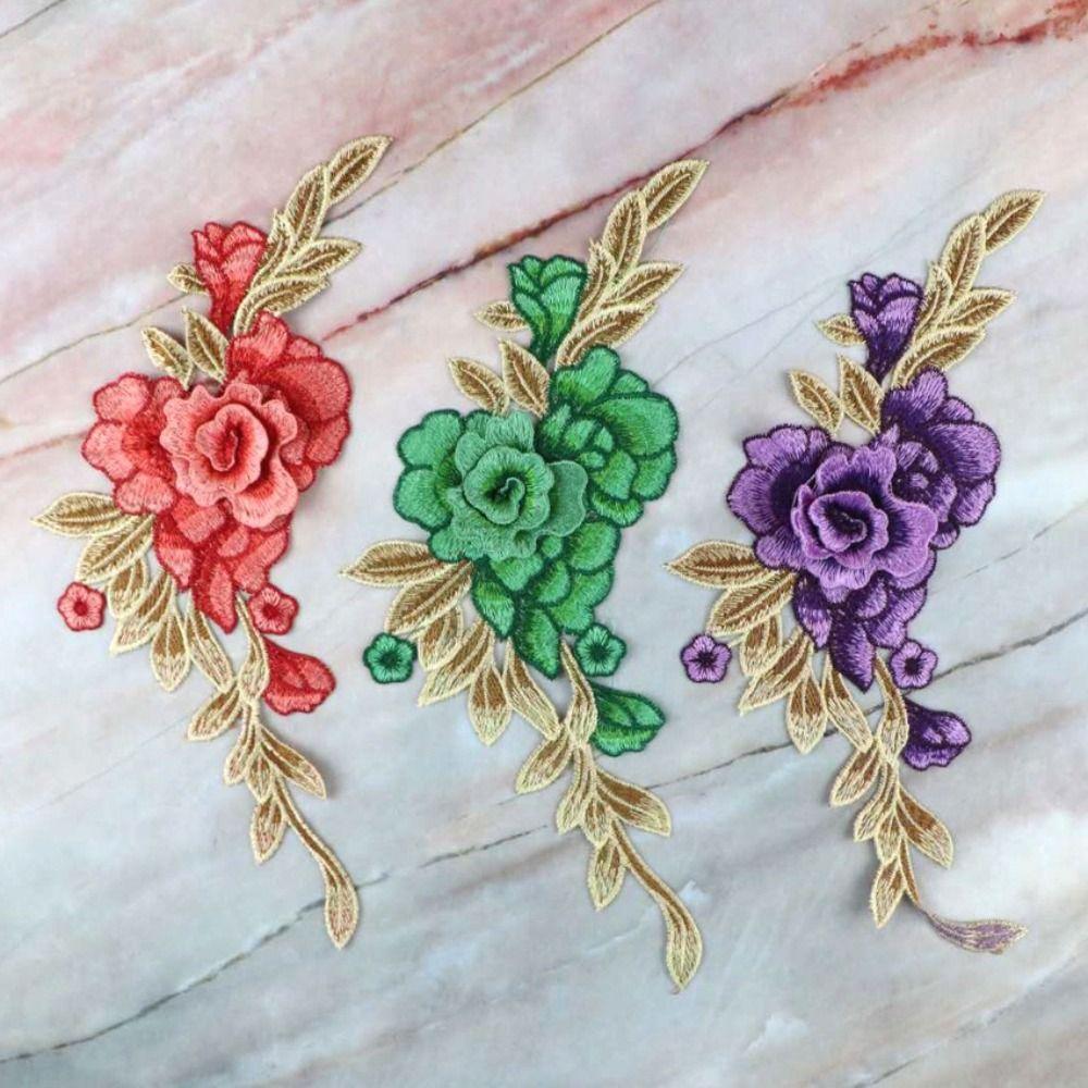 Floral Embroidery Embroidery Patch DIY Sew on Patch Fashion Elegant Sewing Accessories