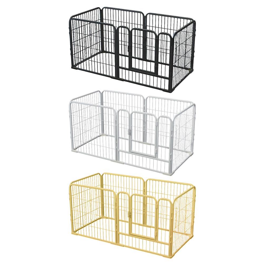 6 Panels Detachable Play Pen Foldable Exercise Puppy Kennel Cage Heavy Duty Dog Exercise Fence for Dog Cat Rabbit Pet Exercise