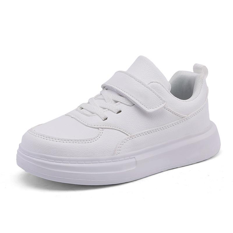 Children's Shoes Small White Shoes Spring and Autumn Children's Sports Shoes Students Velcro Casual Non-slip Platform Shoes