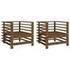 VidaXL Chaises de Jardin 2 pcs, Sièges avec Accoudoir, Fauteuils avec Dossier, Meuble de Terrasse Patio Extérieur, Marron 825628