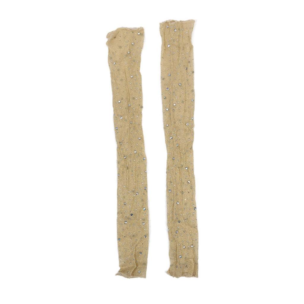 Сетчатый нарукавник с ромбовидными пайетками, низкой эластичности, перчатки без пальцев, летний рукав для водителя, солнцезащитный рукав