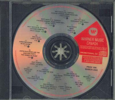 CD РАЗЛИЧНЫЕ Warner Music Canada Март 2005 Vo PROC506 WARNER MUSIC CA 2005 Канада Рок Б/У