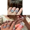 Серебряное кольцо с цирконом в форме капли воды в корейском стиле для женщин, модный аксессуар