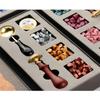 1шт DIY штампы восковая печать коробка комплект съемный штамп ложка набор запечатывающие бусины конверт свадебная упаковка подарки почтовая открытка