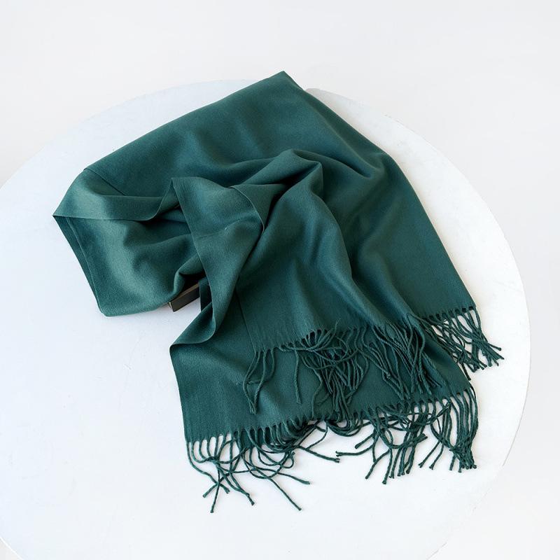 Wholesale autumn and winter warm scarf cashmere solid color gift scarf shawl new imitation cashmere scarf women