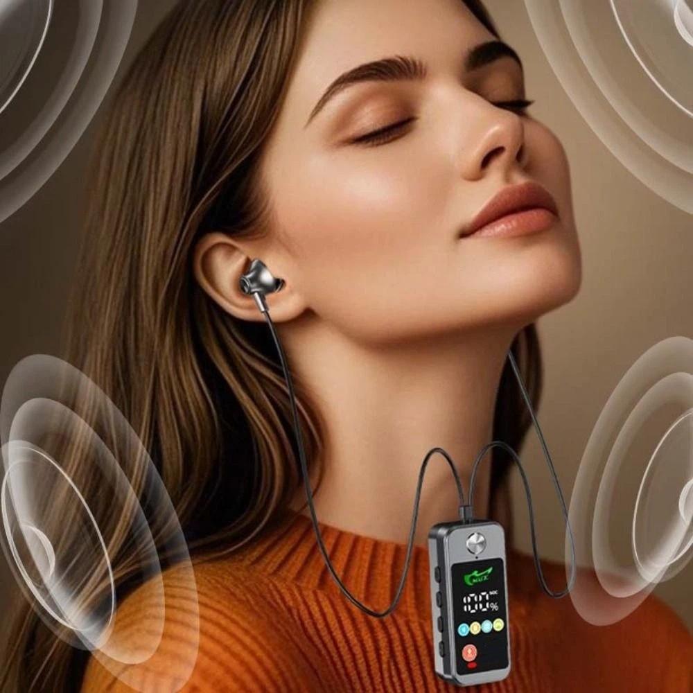 LED-Экран Лавалье Bluetooth Наушники Беспроводные Наушники Поддержка SD-карты