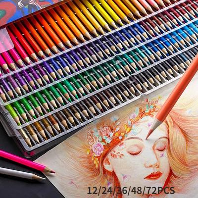 72/48/36/24/12 цветов профессиональные масляные карандаши деревянные мягкие акварельные карандаши для школьной живописи рисовать эскизы товары для рукоделия