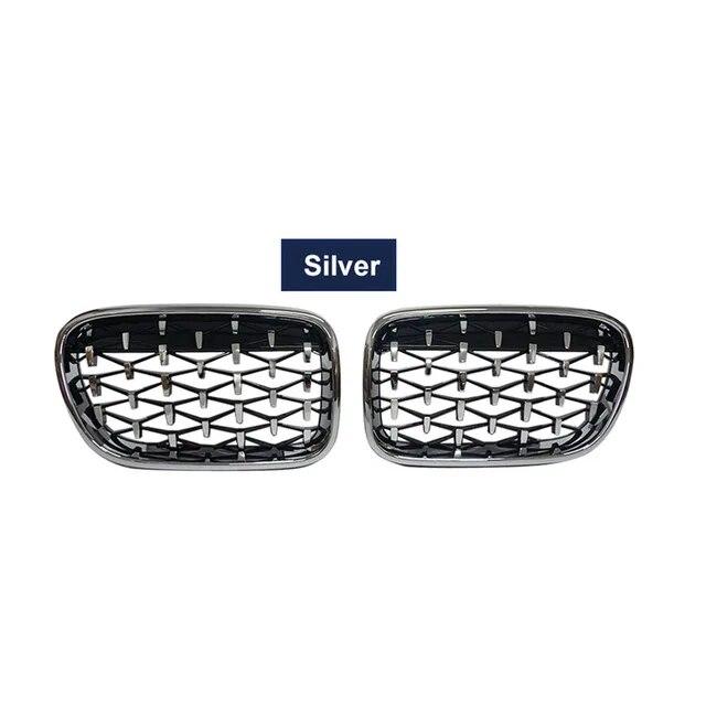 2PCS Car Front Kidney Grill Glossy Black Replacement For BMW X3 F25 2010 2011 2012 2013 Racing Grills Car Styling Accessories