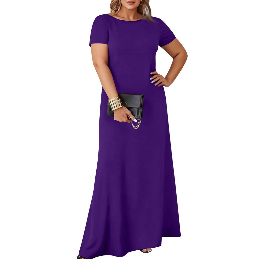 Женское повседневное цветное платье свободного кроя с короткими рукавами