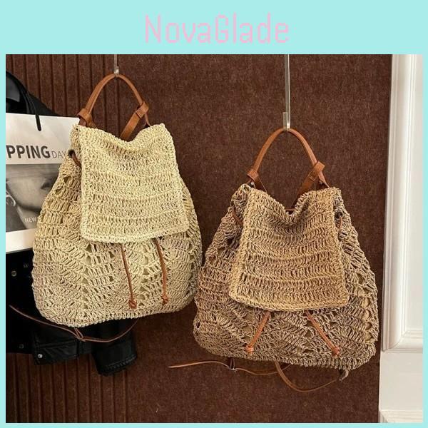 Summer Straw Backpack For Men And Women With 20l Capacity And Comfortable Arc Straps