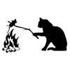 CK3377# Cat Fries A Mouse Sticker On The Car Vinyl Decal Waterproof Decoration For Rear Window Car Stickers