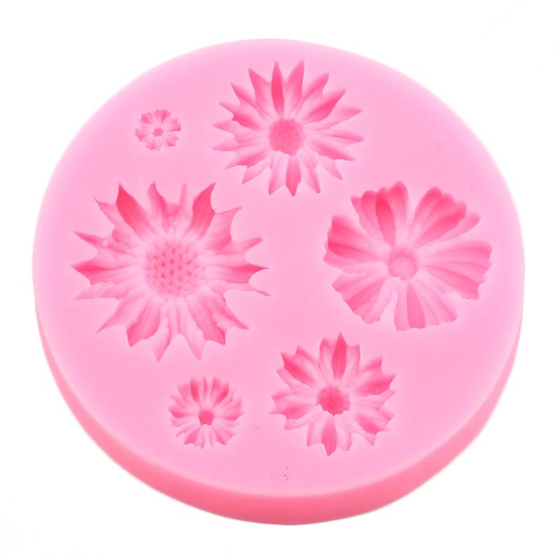 Силиконовая форма «Ромашка», цветок «сделай сам», формы для кексов, инструменты для украшения торта из помадки, форма для шоколадной мастики, полимерная глина, формы для конфет, смолы