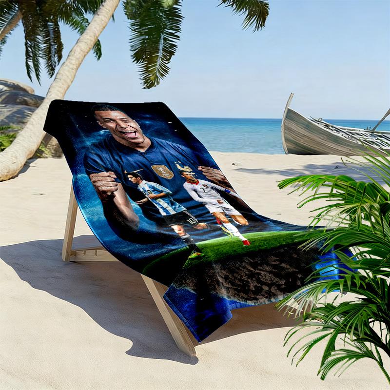 Cristiano Ronaldo: Legend Football beach towel Portable for travel Outdoor camping quick-drying swim towel Absorbent bath towel Outdoor pool towel