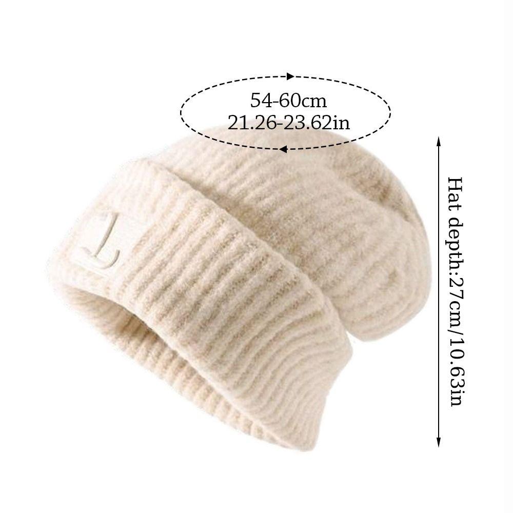 Windproof Beanies Knitted Ear Warmer Cap Casual Hip-hop Bonnet  Women