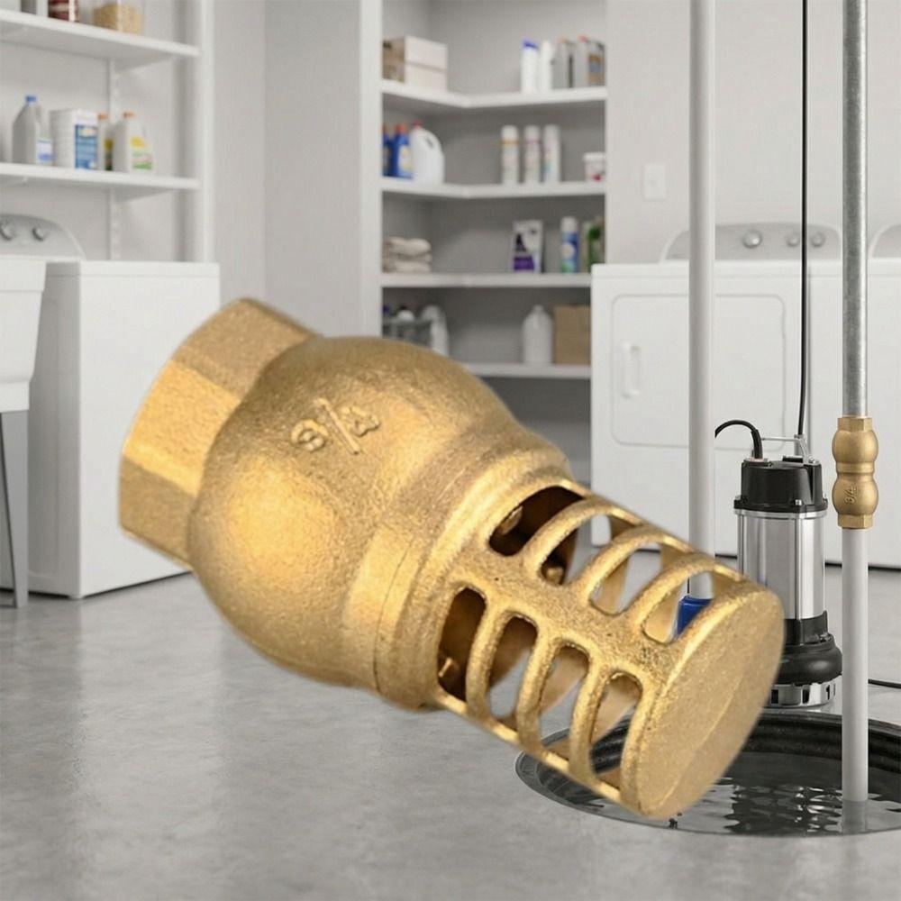 Strong Metal Bottom Valve Anti Backflow Check Valve Brass Strainer Filter Direct Supply